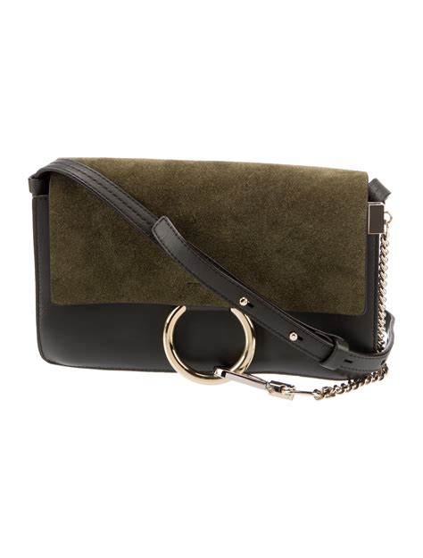 chloe faye green|Chloé Chloé Faye Small Crossbody Bag In Green Leather.